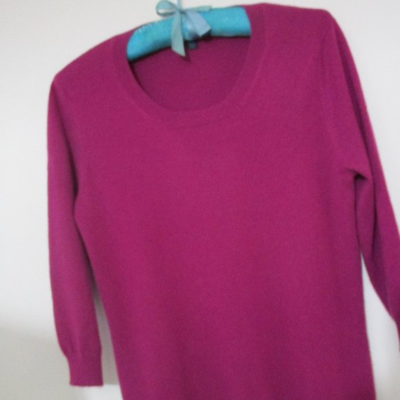 CASHMERE Sweater Jumper Pullover Violet Purple French Luxury - Picture 4 of 12